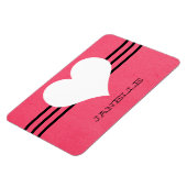 Pink Modern Heart Flexi Magnet (Linke Seite)