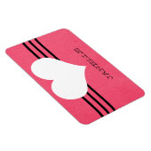 Pink Modern Heart Flexi Magnet (Rechte Seite)