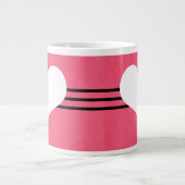 Pink Modern Heart Jumbo Tasse (Vorderseite)