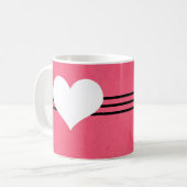 Pink Modern Heart Tasse (Vorderseite Links)