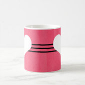 Pink Modern Heart Tasse (Mittel)