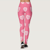 Pink Modern Heart Valentinstag Collection Leggings (Rückseite)