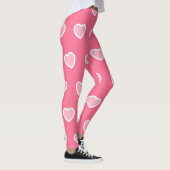 Pink Modern Heart Valentinstag Collection Leggings (Rechts)