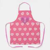 Pink Modern Heart Valentinstag Collection Schürze (Vorderseite)