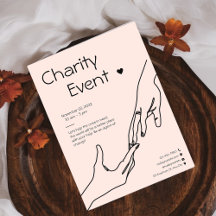 Pink Modern Illustration Fundraiser Wohltätigkeit 