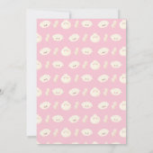 Pink Modern Kawaii Bao Dumpling Baby Shower  Einladung (Rückseite)