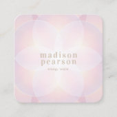 Pink Modern Lotus Mandala Blume Energy Healer Quadratische Visitenkarte (Vorderseite)