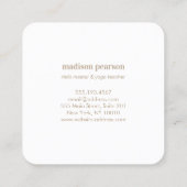 Pink Modern Lotus Mandala Blume Energy Healer Quadratische Visitenkarte (Rückseite)