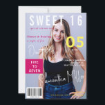 Pink Modern Magazine Cover 2 Fotos Sweet 16 Einladung<br><div class="desc">Pink Modern Magazine Cover 2 Fotos Sweet 16 Einladung</div>