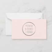 Pink Modern Minimal kleine Unternehmen Vielen Dank Mitteilungskarte (Rückseite)