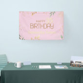 pink modern minimalelegant einfach 35. Geburtstag Banner (Messe)