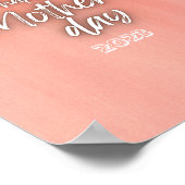 Pink Modern Mother's Day Poster (Ecke)
