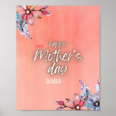 Pink Modern Mother's Day Poster (Vorne)