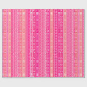 Pink Modern Mudcloth Tribal Wrapping Paper Geschenkpapier (Flach)