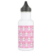 Pink Modern Niedlich Fluffy Bunny Rabbit Edelstahlflasche (Links)