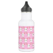 Pink Modern Niedlich Fluffy Bunny Rabbit Edelstahlflasche (Rechts)