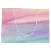 Pink Modern Pastell Große Geschenktüte (Rückseite)