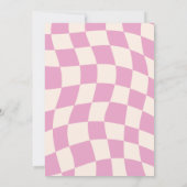 PINK MODERN RETRO MERRY & BRIGHT | 1 Fotokarte Einladung (Rückseite)