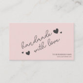 Pink Modern Script QR Code, vielen Dank Visitenkarte (Vorderseite)