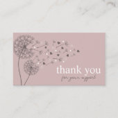 Pink Modern Script QR Code, vielen Dank Visitenkarte (Vorderseite)