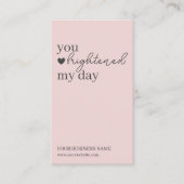 Pink Modern Script QR Code, vielen Dank Visitenkarte (Vorderseite)