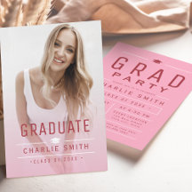 Pink Modern Simple Typografy Foto Abschluss