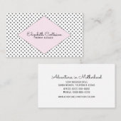Pink Modern Stars Business Card Telefonnummerkarte (Vorne/Hinten)