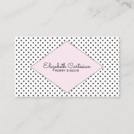 Pink Modern Stars Business Card Telefonnummerkarte