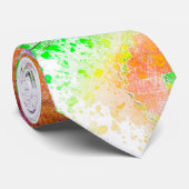 Pink Moderne Geschäftsabstrakte Gelbe Helle Krawatte (Gerollt)