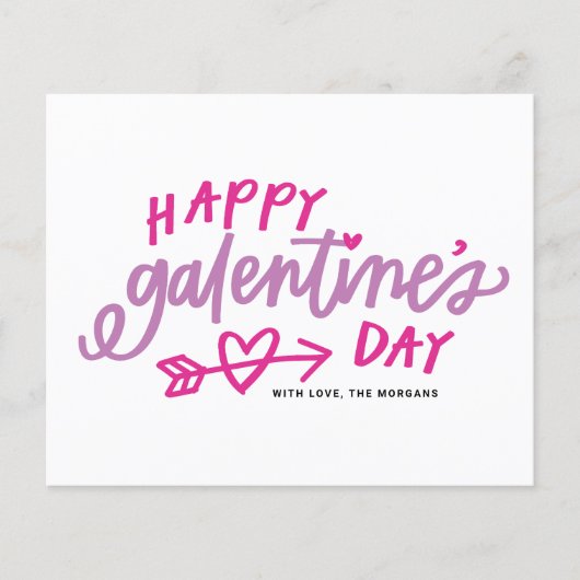 Pink Moderne Kalligraphie Happy Galentine's Day Ca (Vorderseite)