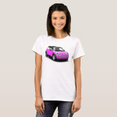 Pink-moderne Miniauto-Damen-Spitze T-Shirt (Vorne ganz)