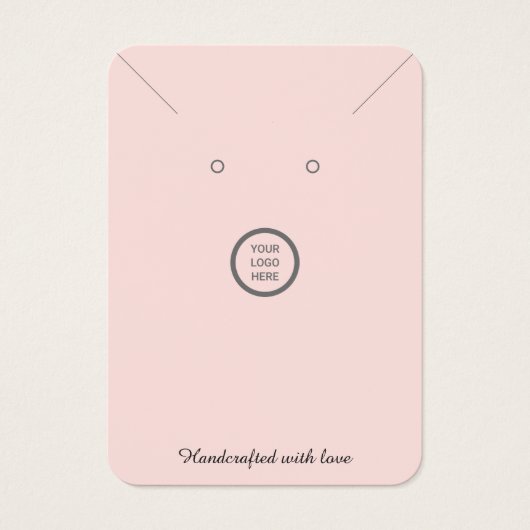 Pink Moderne Minimal-Nekklace-Erring-Display-Karte (Vorderseite)