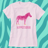 Pink Moderne Minimal Zebra Silhouette T-Shirt