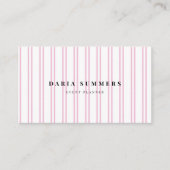 Pink Moderne Minimalistische Visitenkarten. Visitenkarte (Vorderseite)