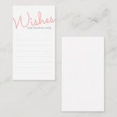 Pink Moderne Typografie-Hochzeiten Hinweiskarte (Vorne/Hinten)