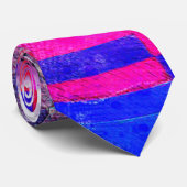 Pink Moderne Unternehmen Abstrakt Pink Blue Bright Krawatte (Gerollt)
