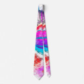 Pink Moderne Unternehmen Abstrakt Pink Blue Bright Krawatte (Vorderseite)