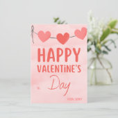 Pink Moderne Valentinische Party Einladung (Stehend Vorderseite)