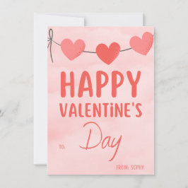 Pink Moderne Valentinische Party Einladung