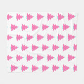 Pink Moderne Weihnachtsbaumen Fleecedecke (Vorderseite (Horizontal))