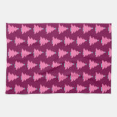 Pink Moderne Weihnachtsbaumen Geschirrtuch (Horizontal)