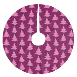 Pink Moderne Weihnachtsbaumen Polyester Weihnachtsbaumdecke