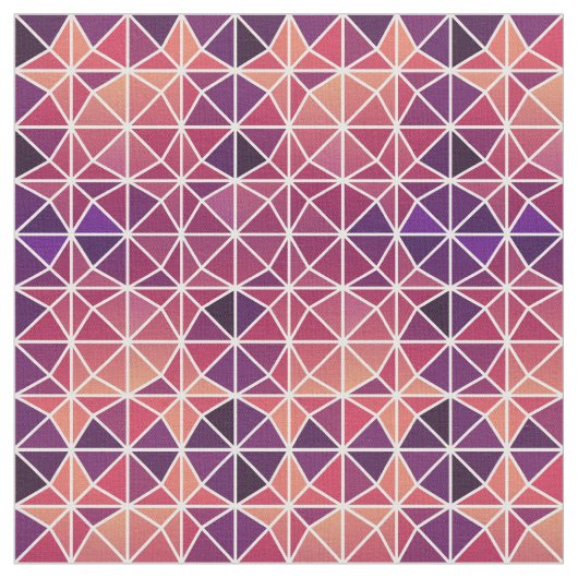 Pink Modernes geometrisches Fliesenmuster Stoff (Nahaufnahme)