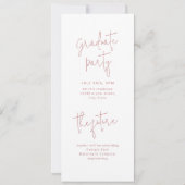 Pink Modernes Script 3 Foto Abschluss Ankündigung (Rückseite)