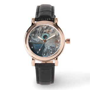 Pink Moluccan Cockatoi Parrot Kunst Armbanduhr