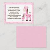 Pink Mommy Giraffe Buchanfragen Cards Begleitkarte (Vorne/Hinten)