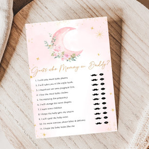 Pink Mond und Sterne Baby Shower Rate-Spiel