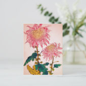 Pink Mondrian Floral Study Postkarte (Stehend Vorderseite)