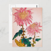 Pink Mondrian Floral Study Postkarte (Vorne/Hinten)