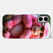 Pink Monkey Phone Case (Rückseite (Horizontal))